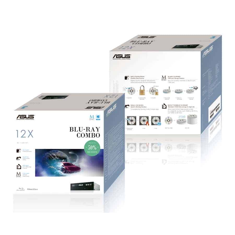 x12 ASUS Blu-Ray DVDRW Combo Drive BC-12D2HT with M-DISC & BDXL Support